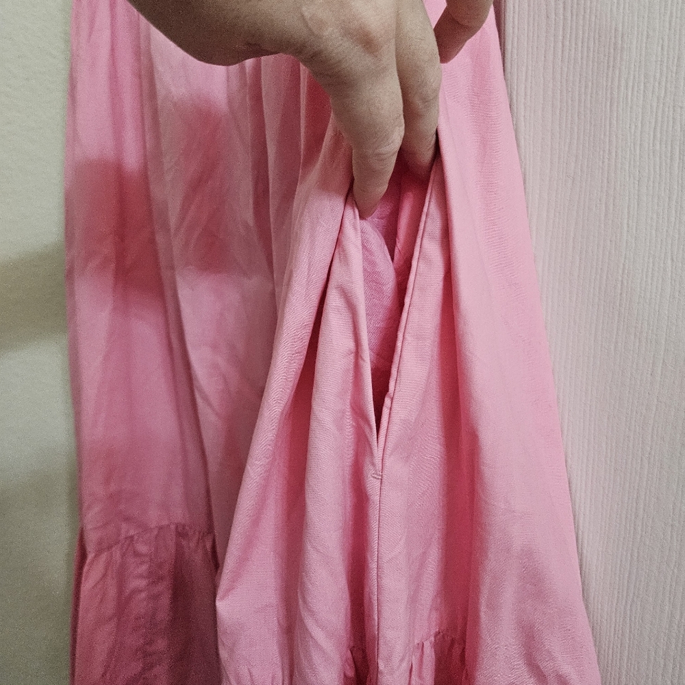 Abercrombie Pink Maxi Dress With Bow In Back - Picture 5 of 11